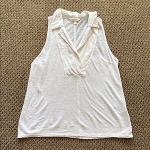 Banana Republic Linen white tank top